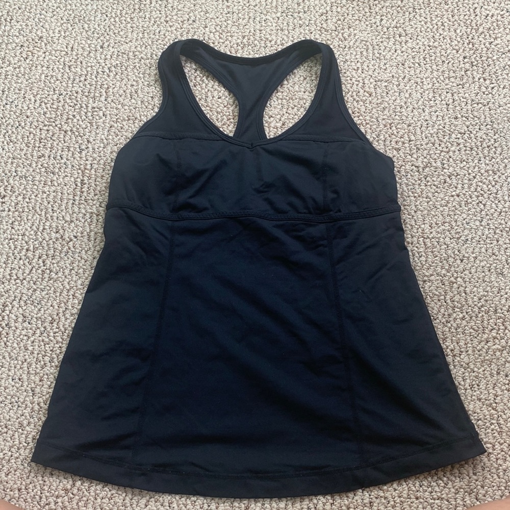 Black Lululemon Workout Tank